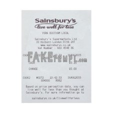 SAINSBURY'S fake payment receipt photoshop template PSD