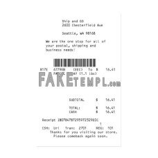 SHIP AND GO fake payment receipt photoshop template PSD