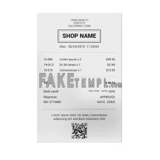 SHOP fake payment receipt photoshop template PSD