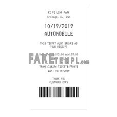 STANDART PARKING fake payment receipt photoshop template PSD