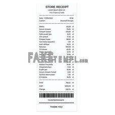 STORE fake payment receipt photoshop template PSD, version 2