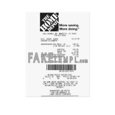 The home depot fake payment receipt photoshop template PSD