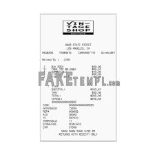 VIN-TAGE SHOP fake payment receipt photoshop template PSD