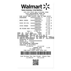 WALMART  fake payment check photoshop template PSD