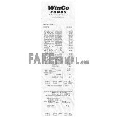 WINCO FOODS payments receipt PSD template