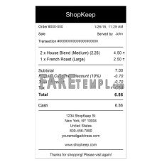 Shopkeep fake payment receipt photoshop template PSD